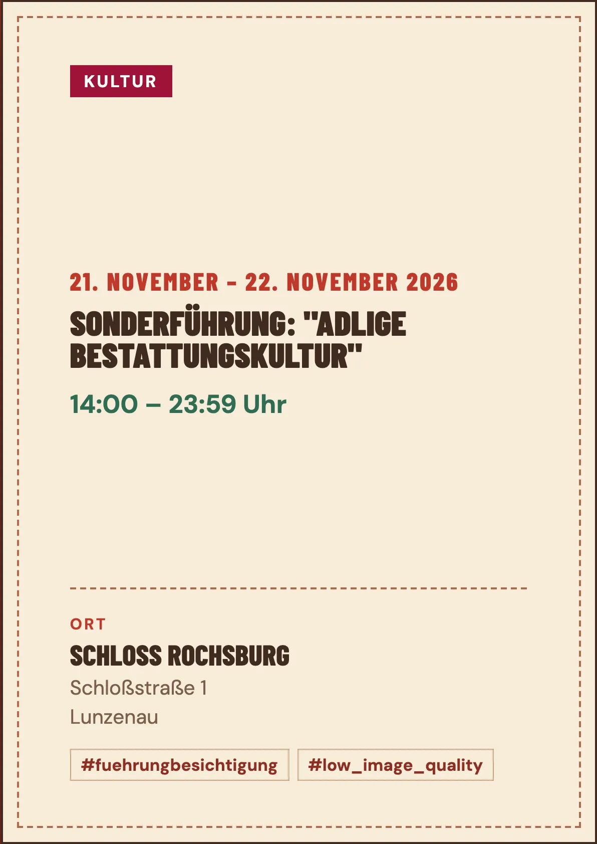 Veranstaltungsflyer