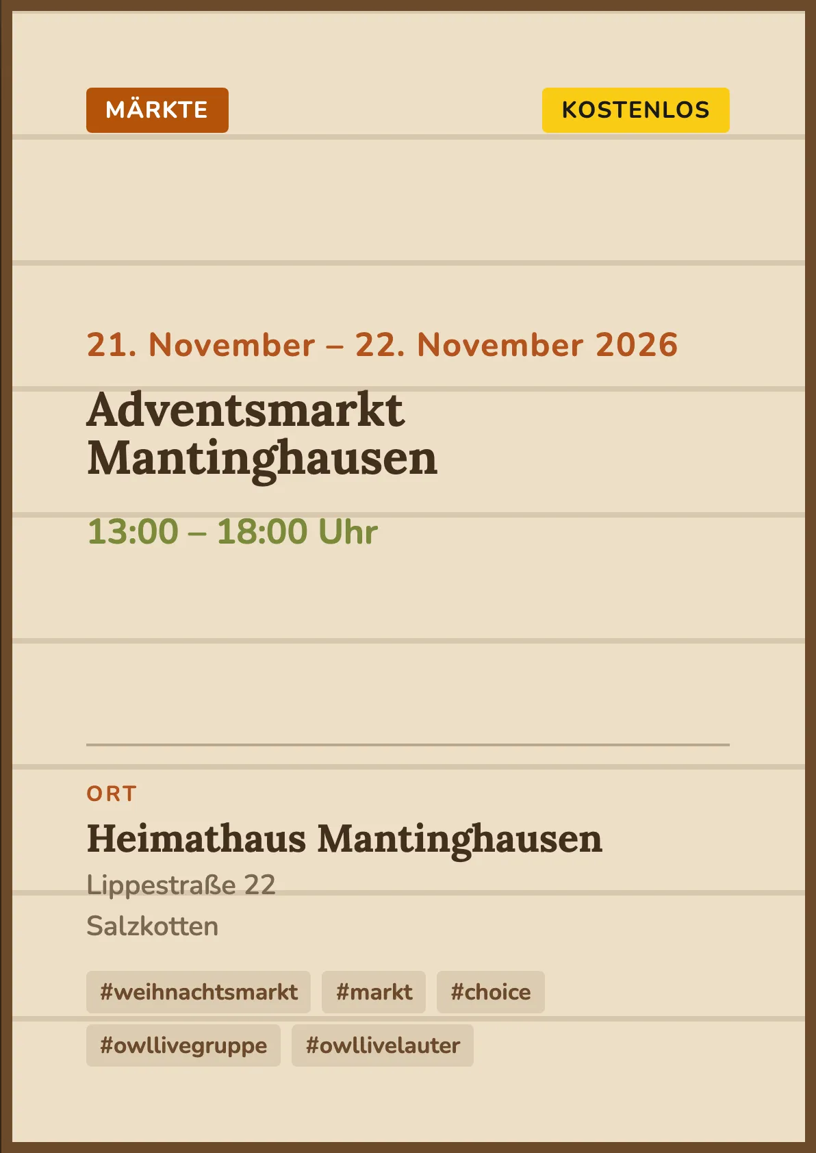 Veranstaltungsflyer