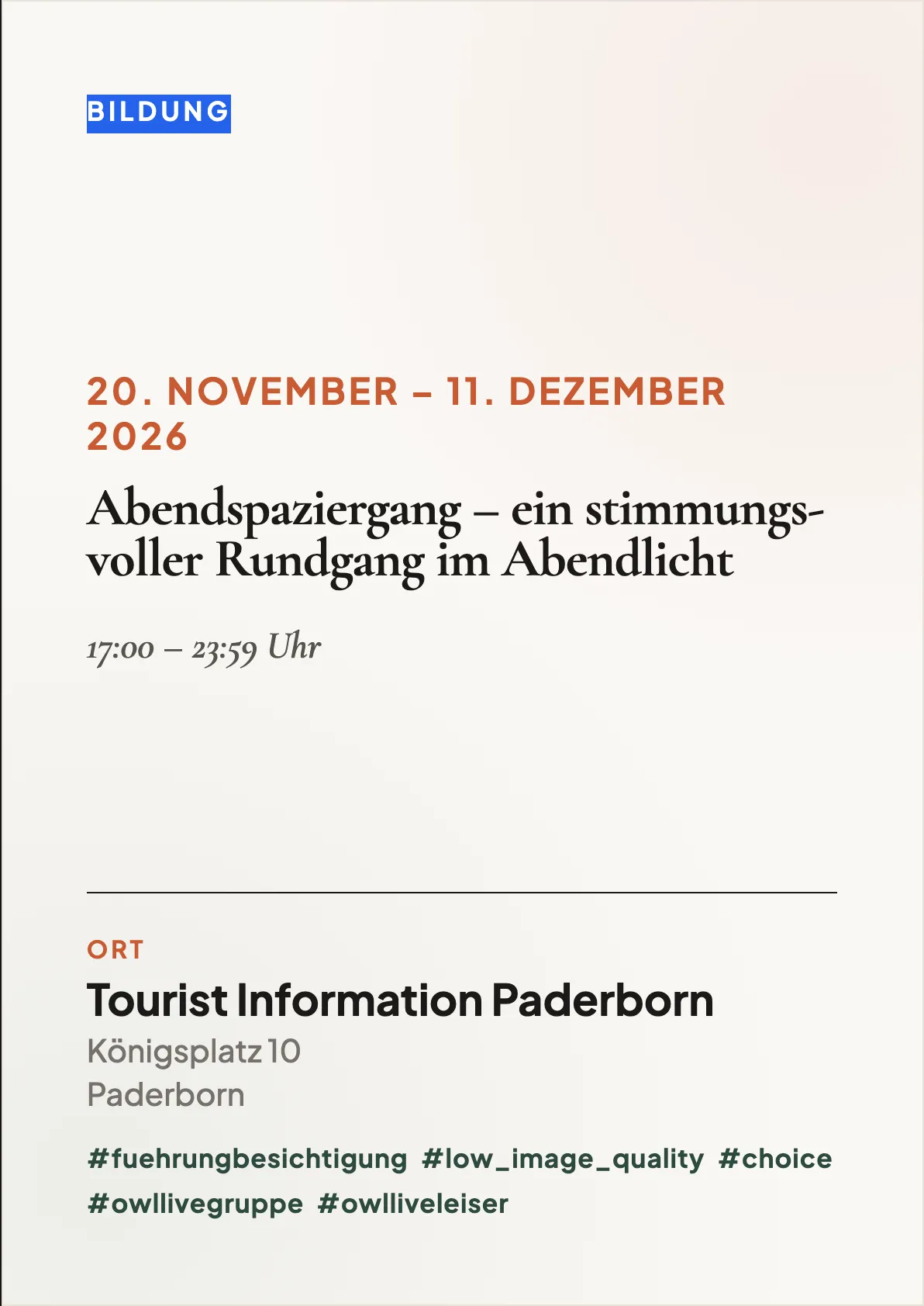 Veranstaltungsflyer