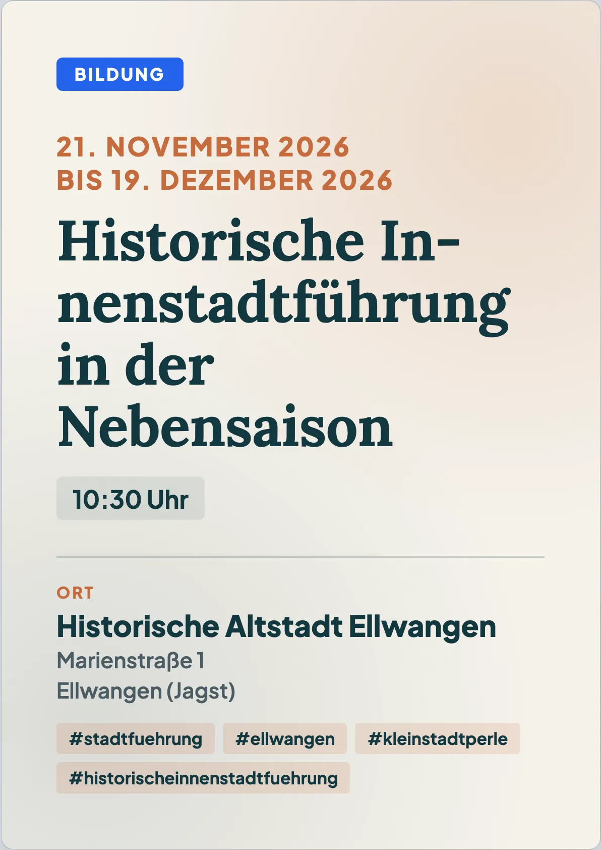 Veranstaltungsflyer