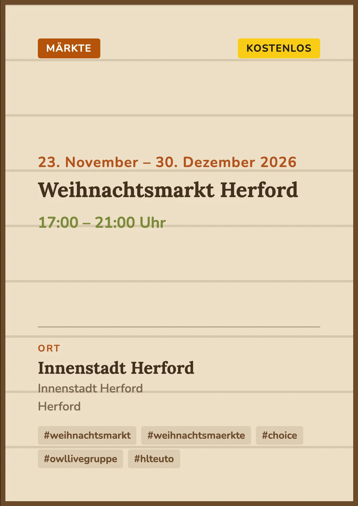 Veranstaltungsflyer