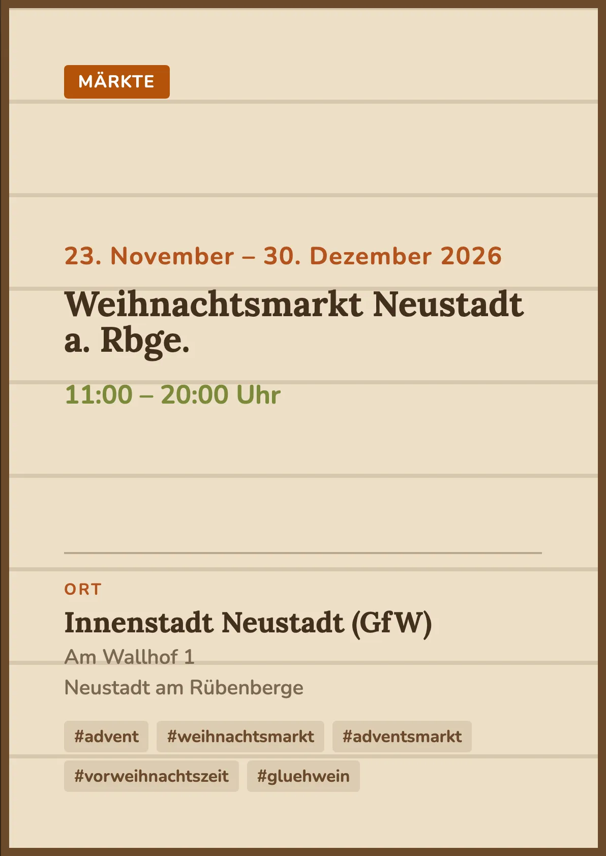 Veranstaltungsflyer