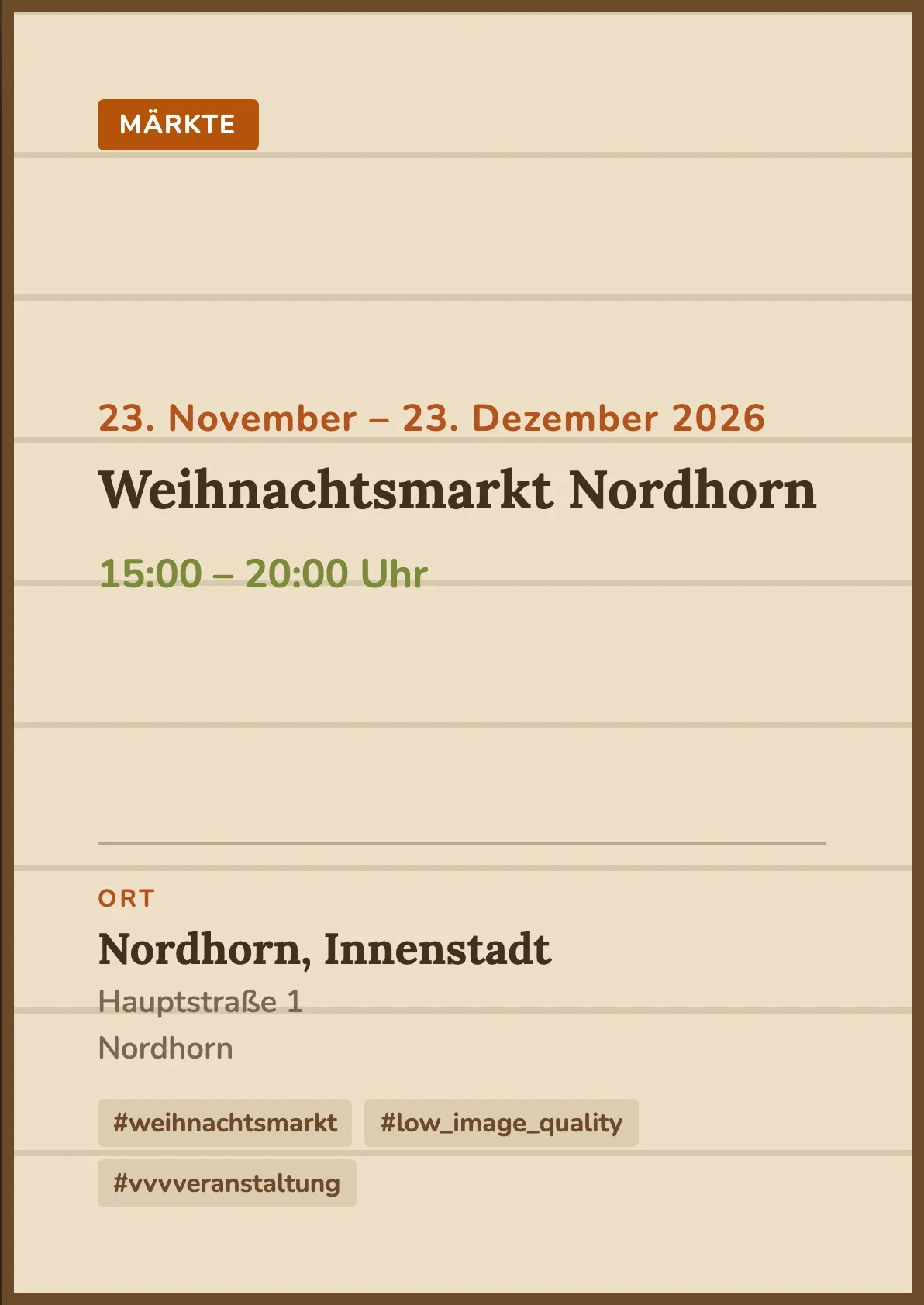 Veranstaltungsflyer