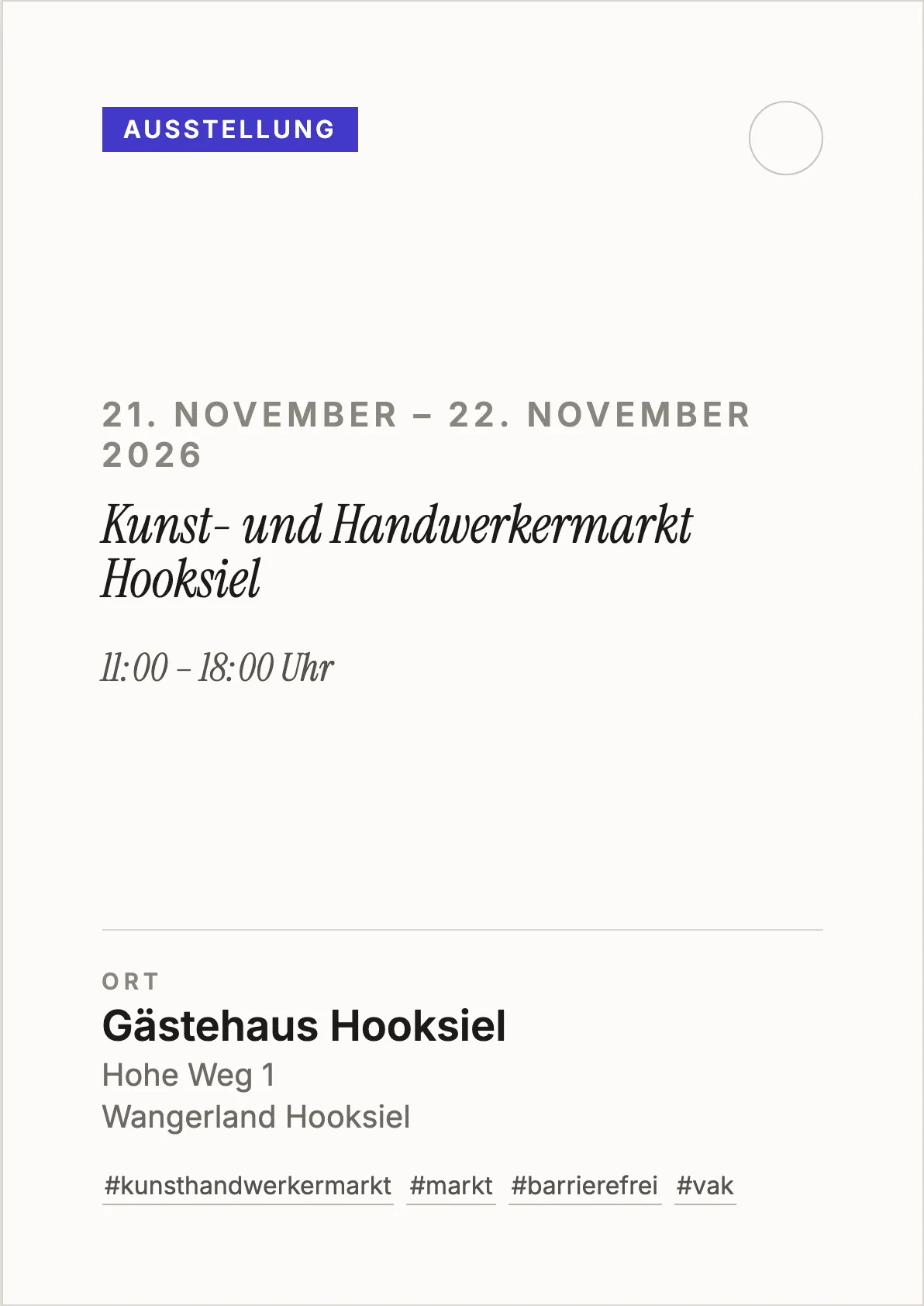 Veranstaltungsflyer