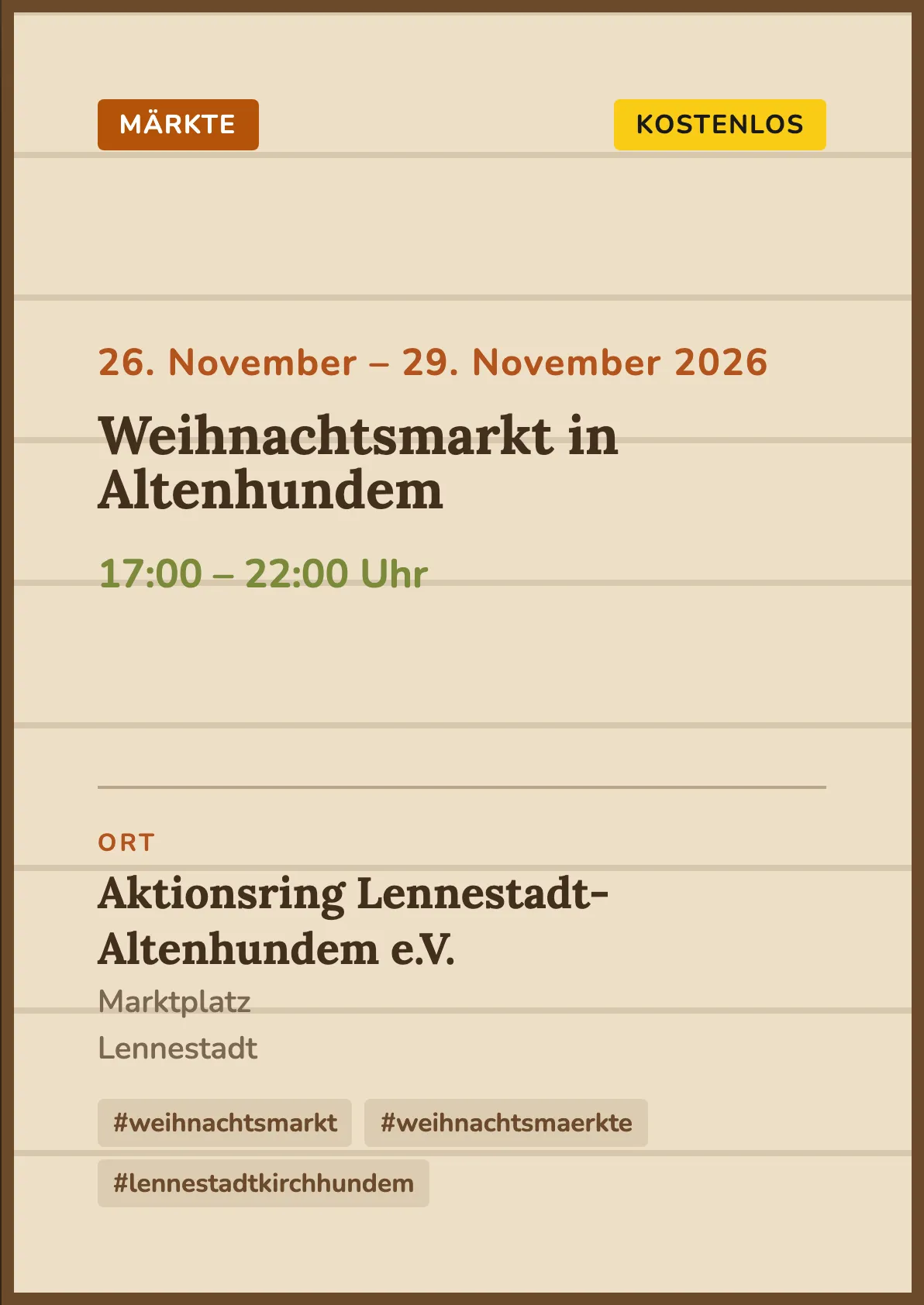 Veranstaltungsflyer