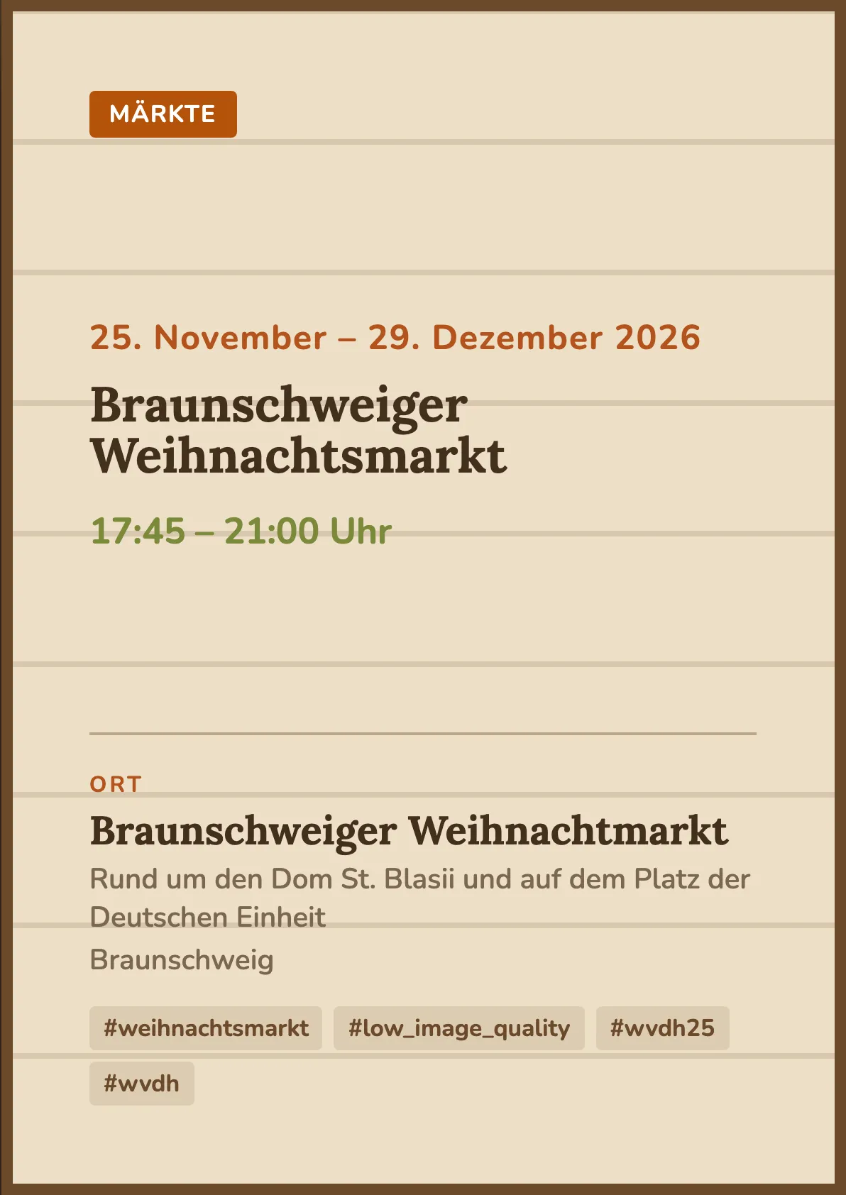 Veranstaltungsflyer