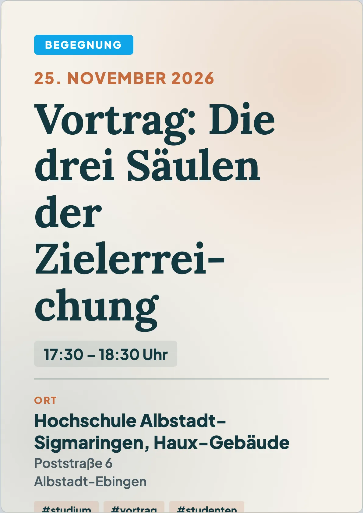 Veranstaltungsflyer