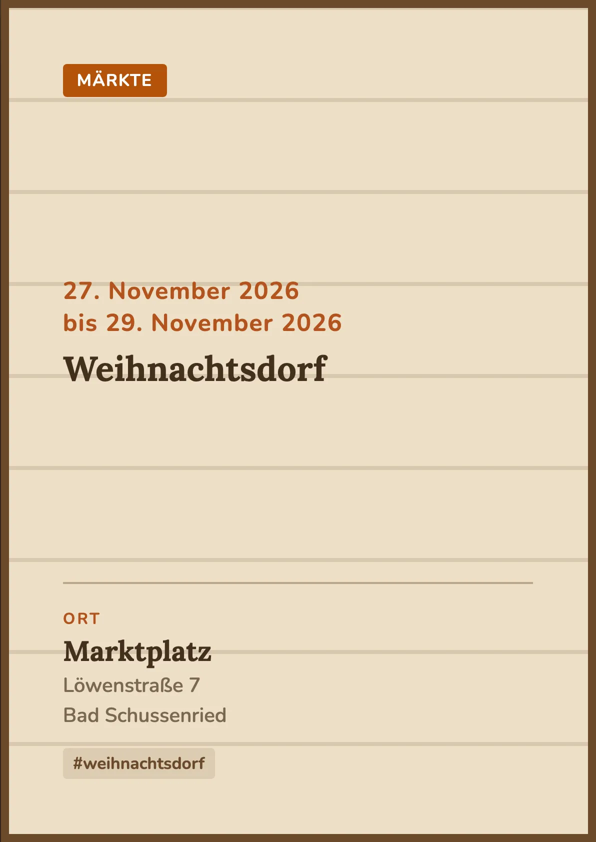 Veranstaltungsflyer