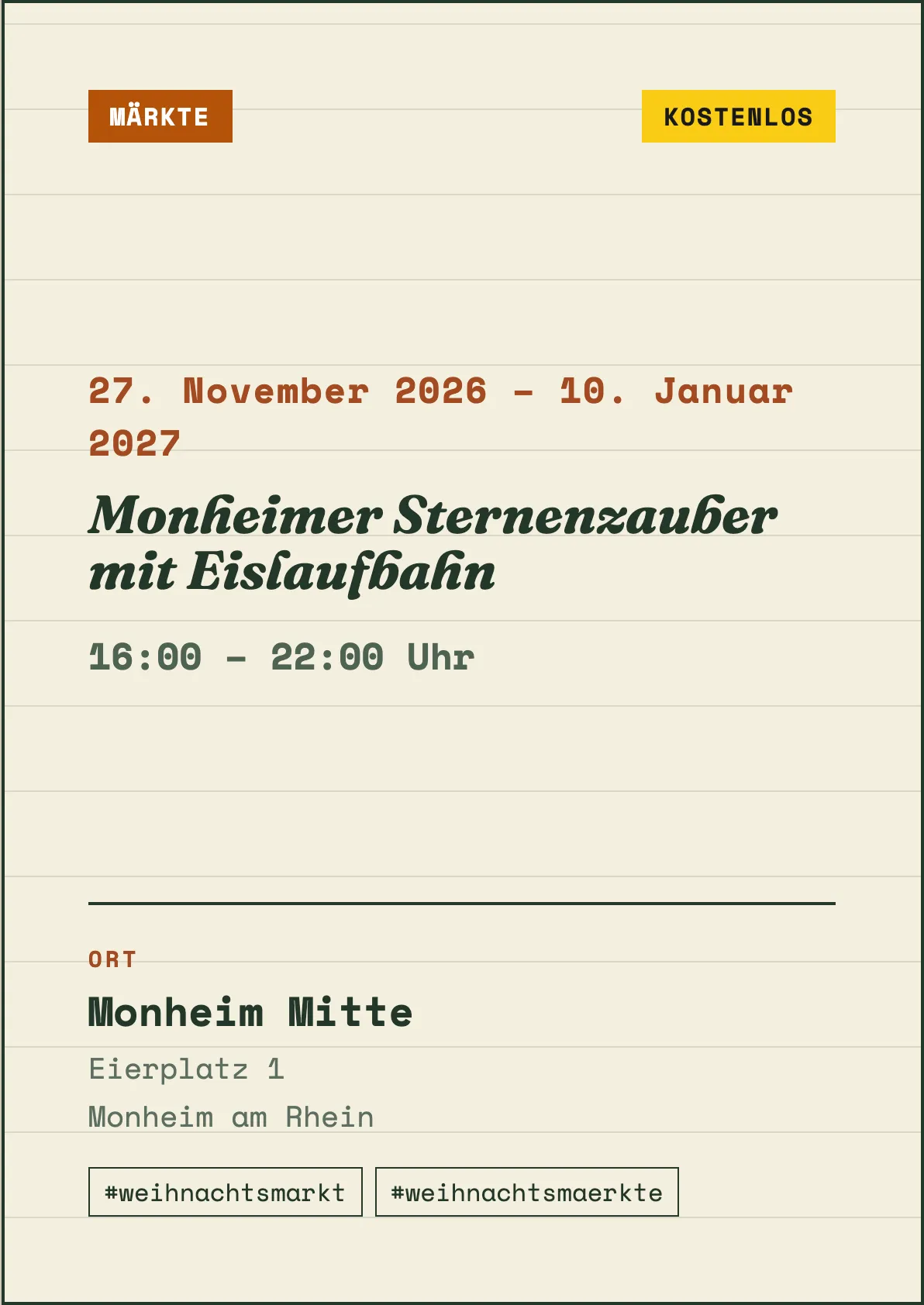 Veranstaltungsflyer