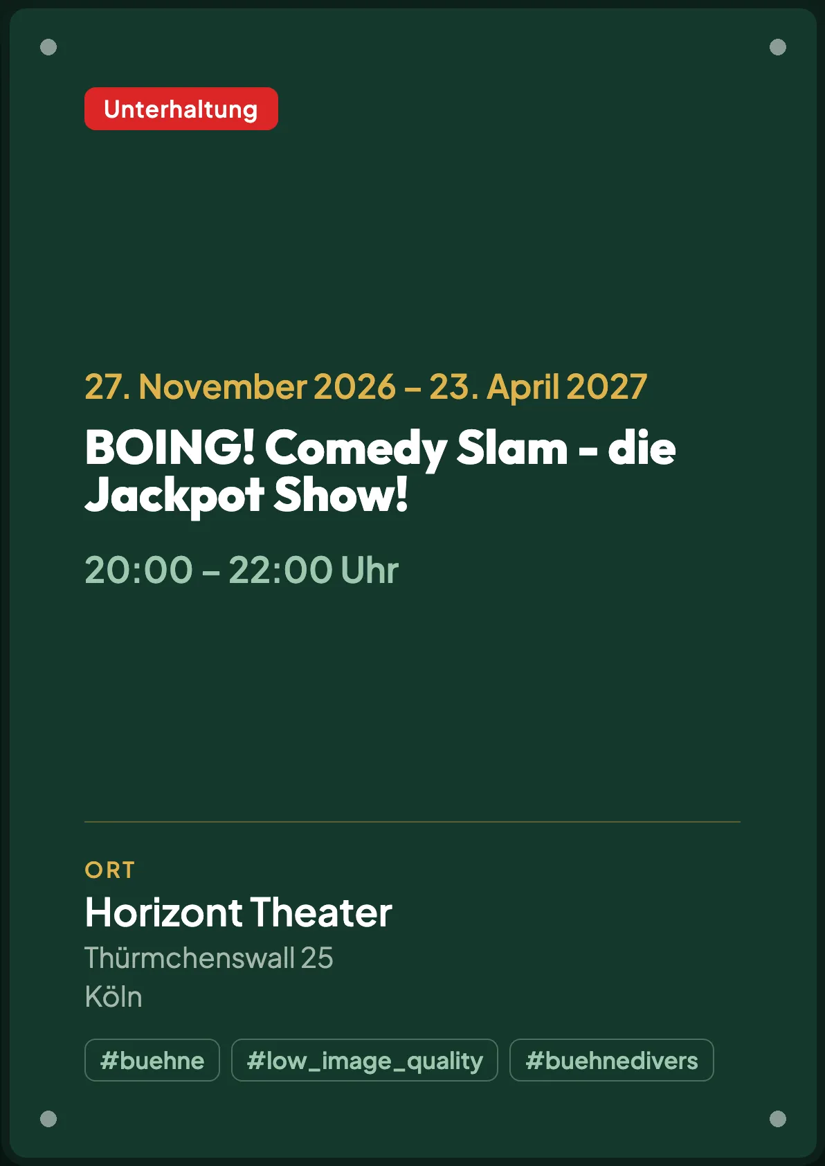 Veranstaltungsflyer