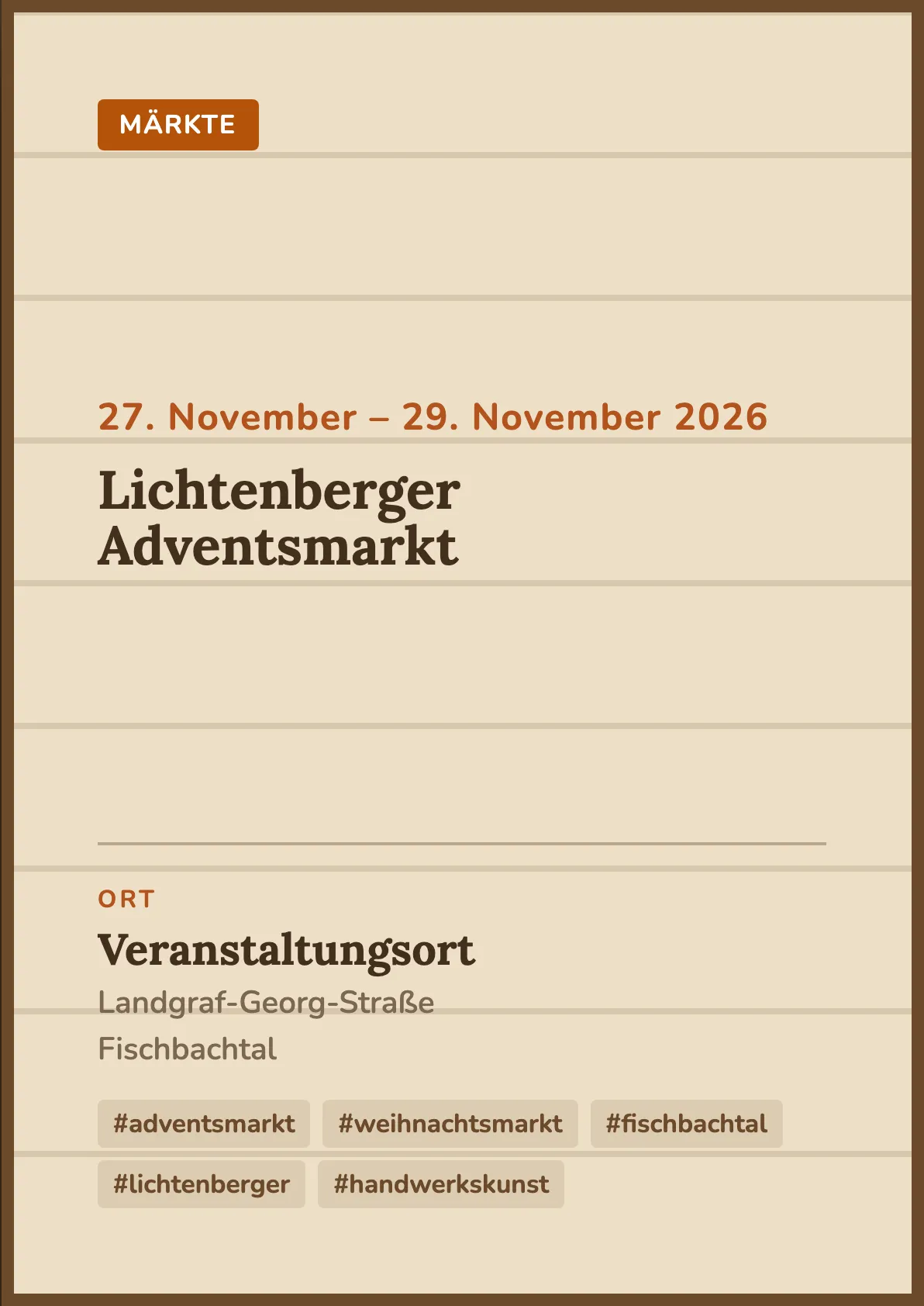 Veranstaltungsflyer