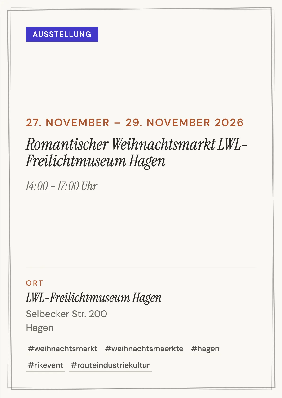 Veranstaltungsflyer