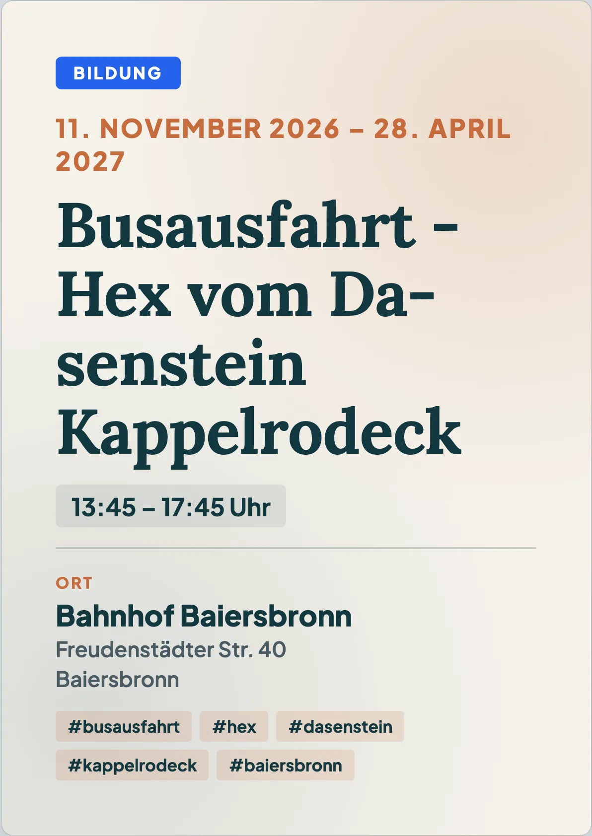 Veranstaltungsflyer