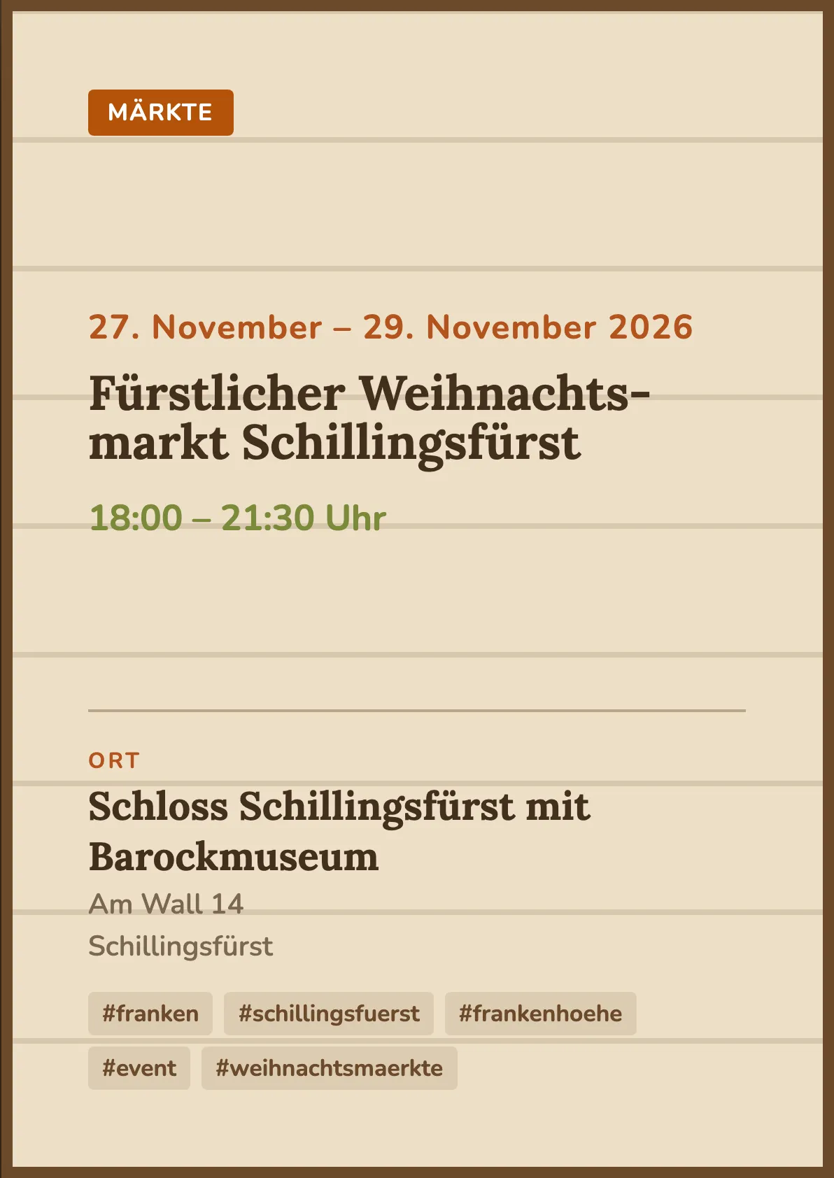 Veranstaltungsflyer