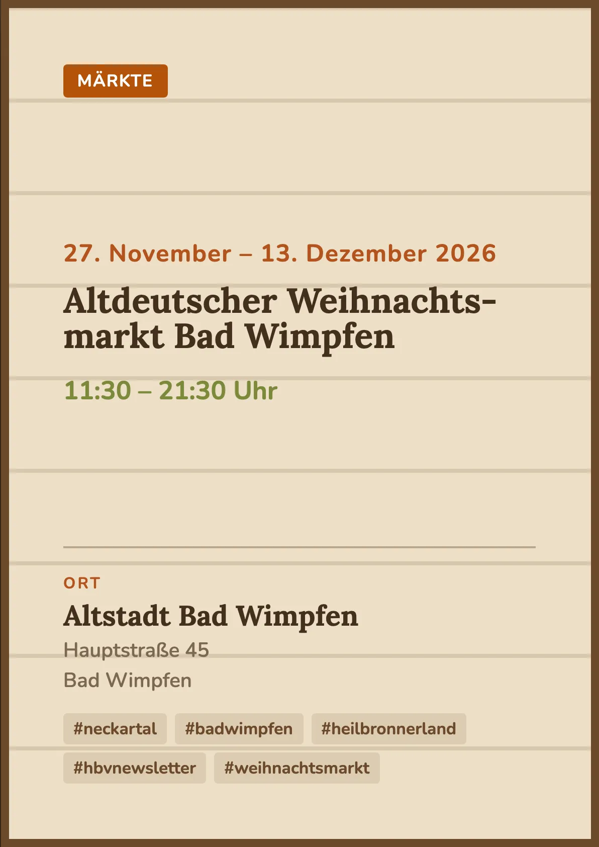 Veranstaltungsflyer