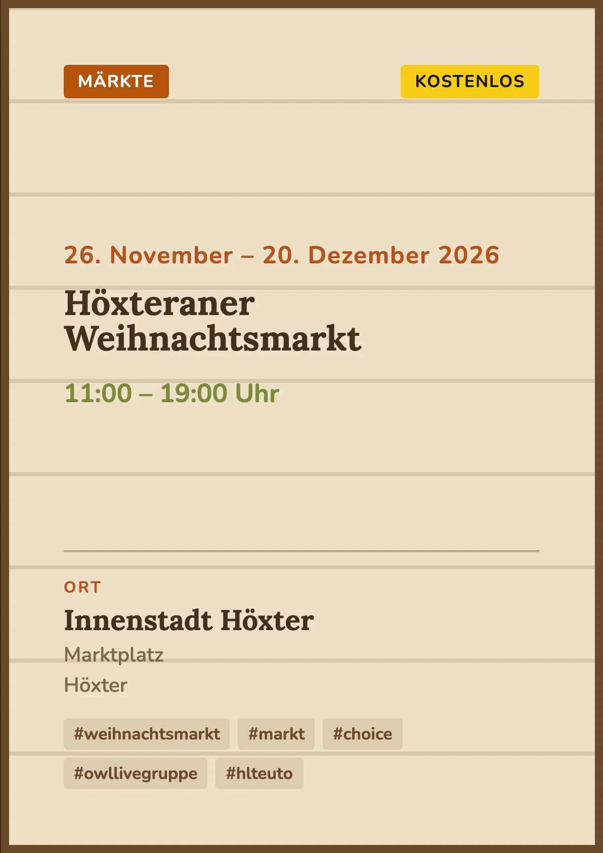 Veranstaltungsflyer
