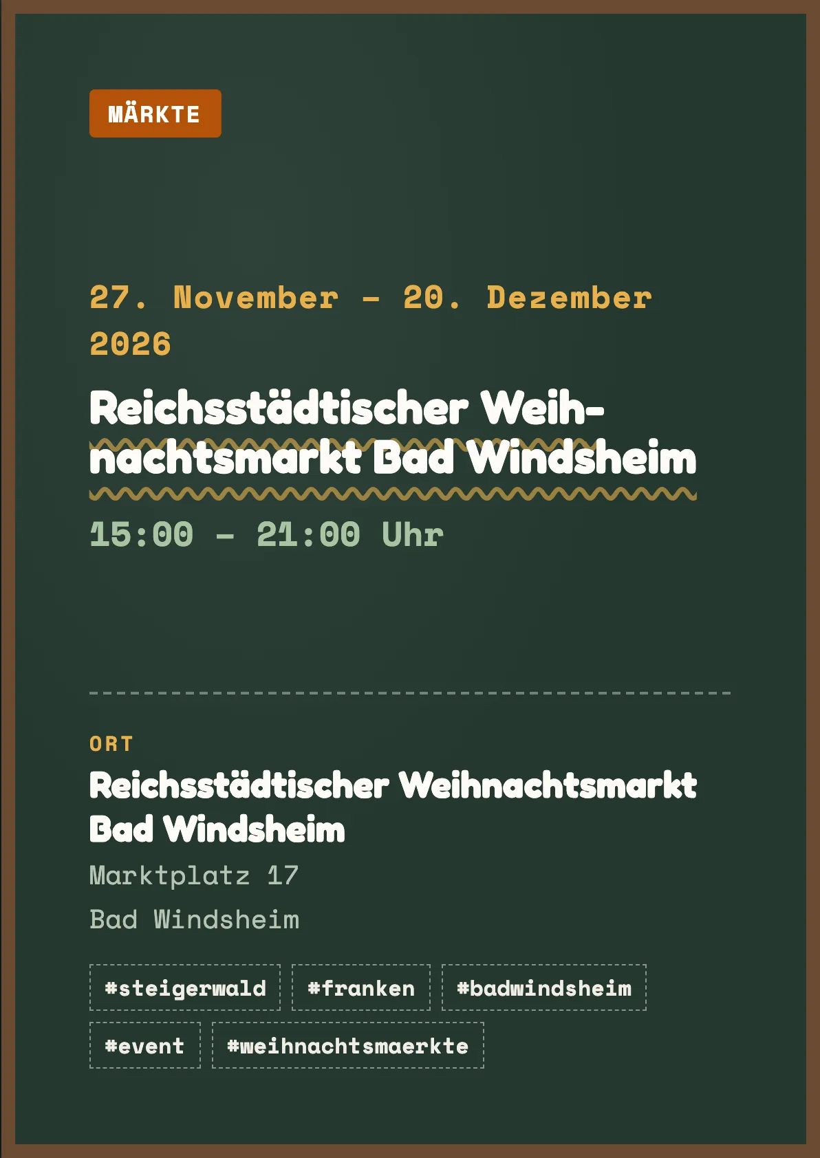 Veranstaltungsflyer