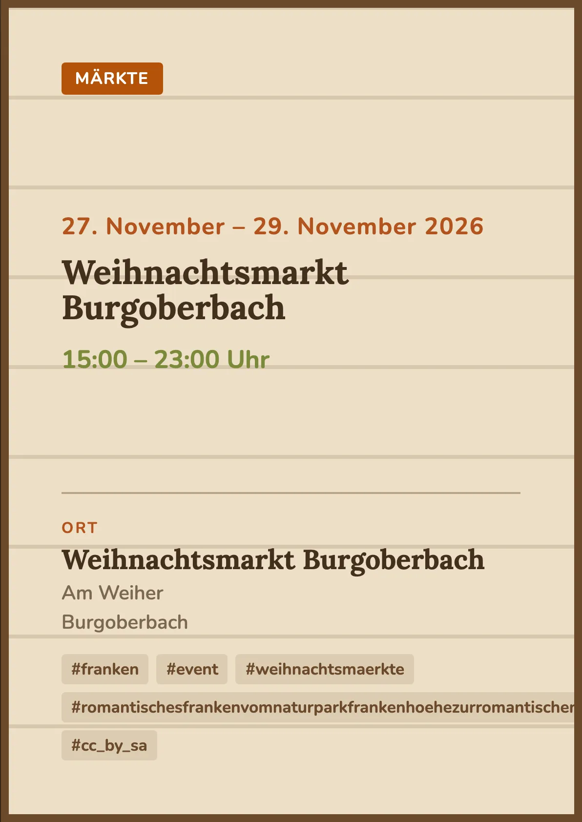 Veranstaltungsflyer