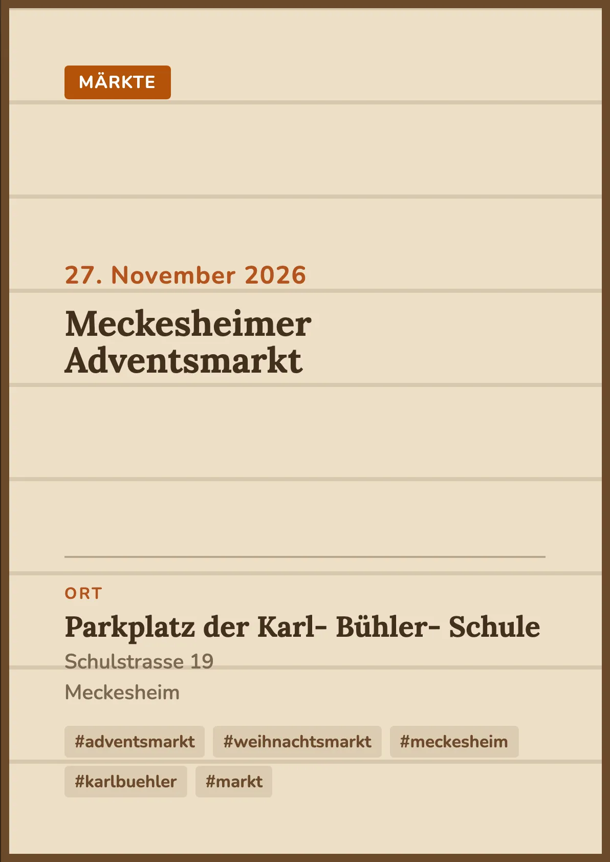 Veranstaltungsflyer