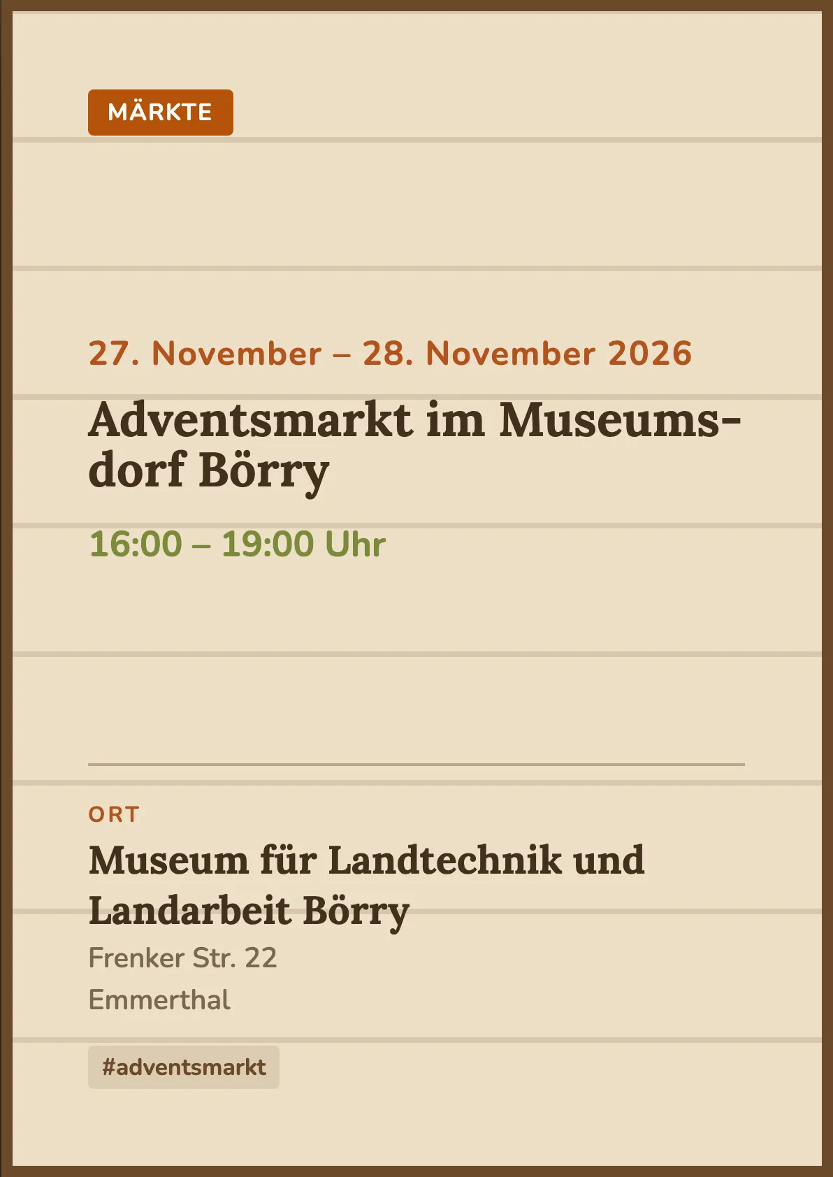 Veranstaltungsflyer