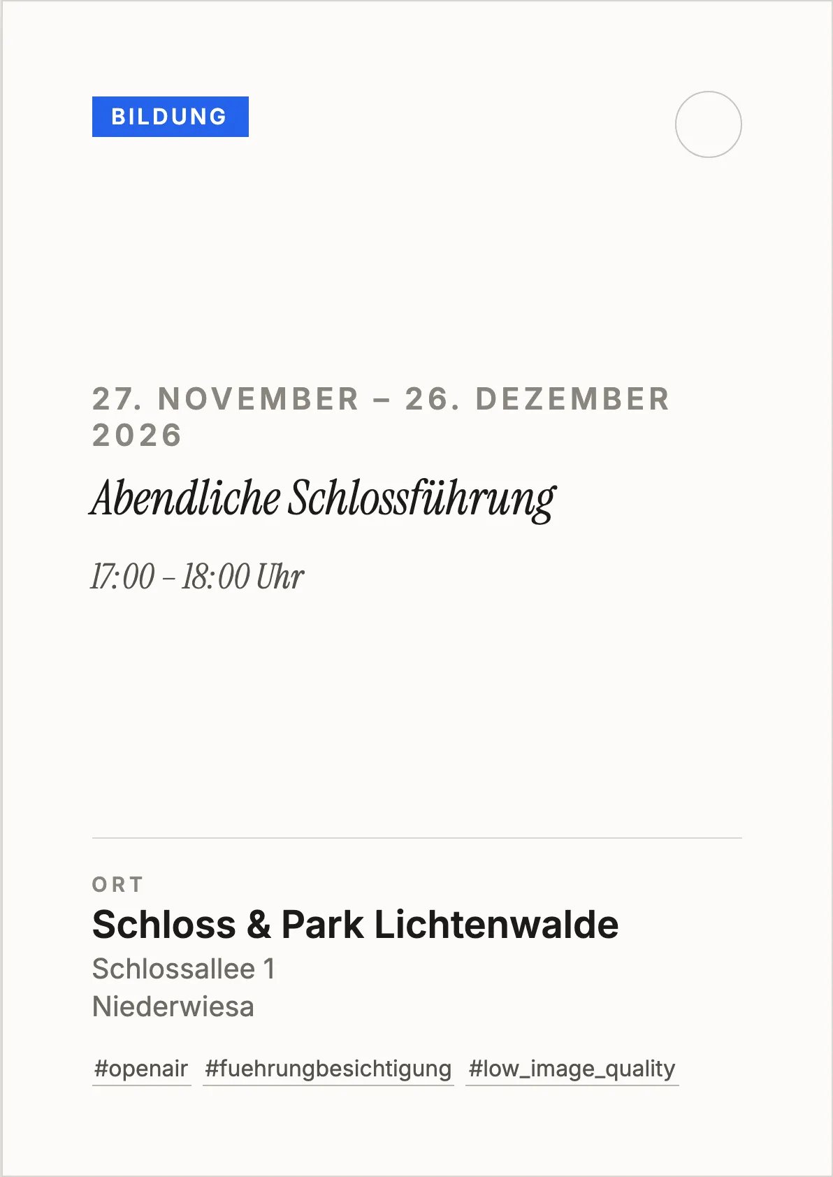 Veranstaltungsflyer