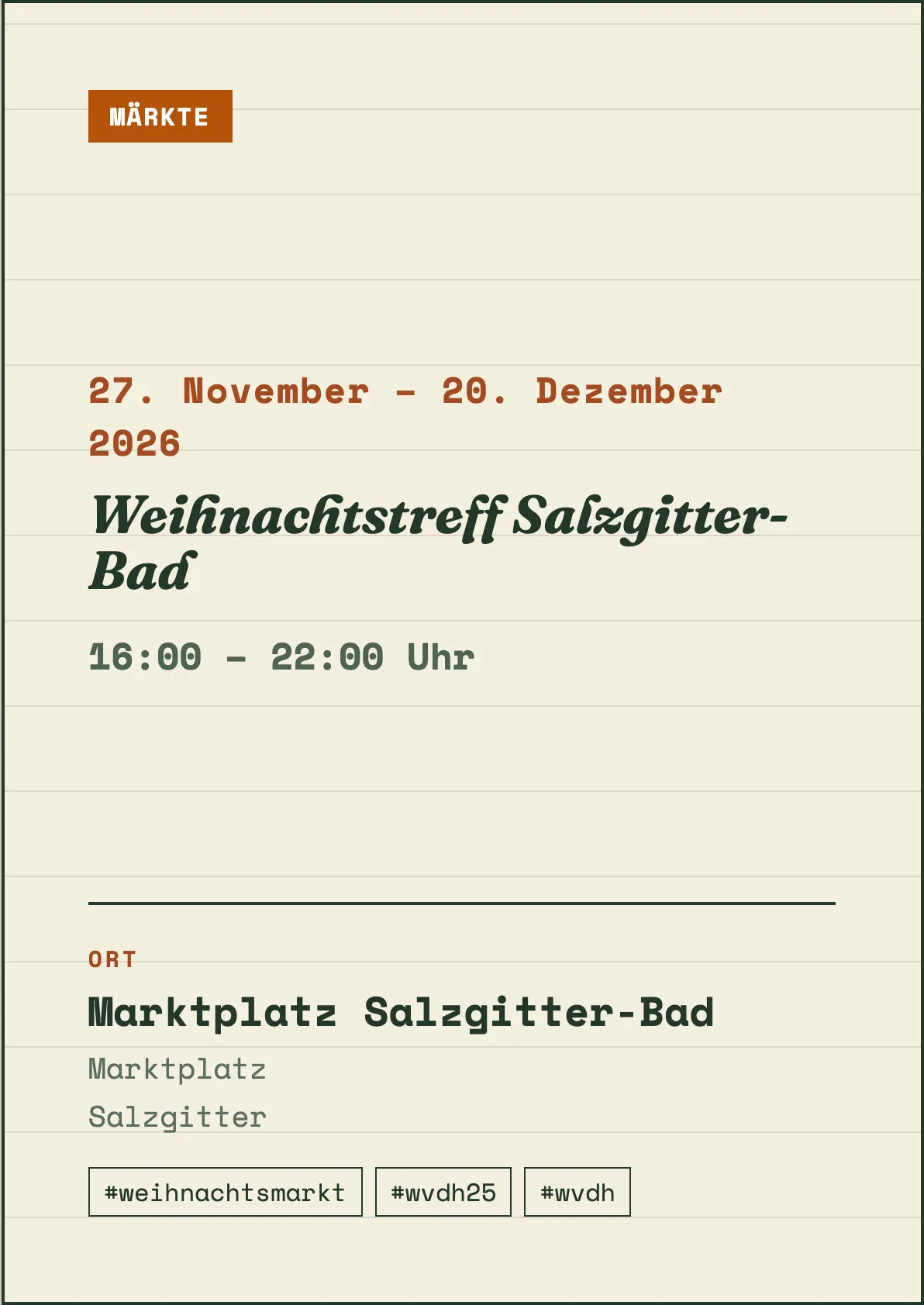 Veranstaltungsflyer