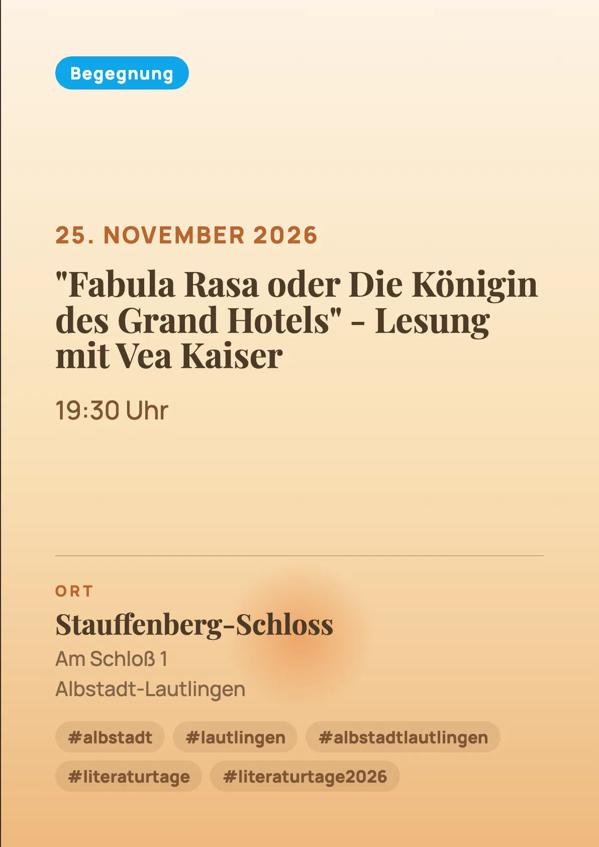 Veranstaltungsflyer