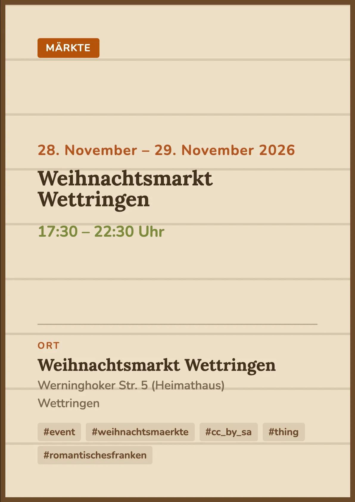 Veranstaltungsflyer