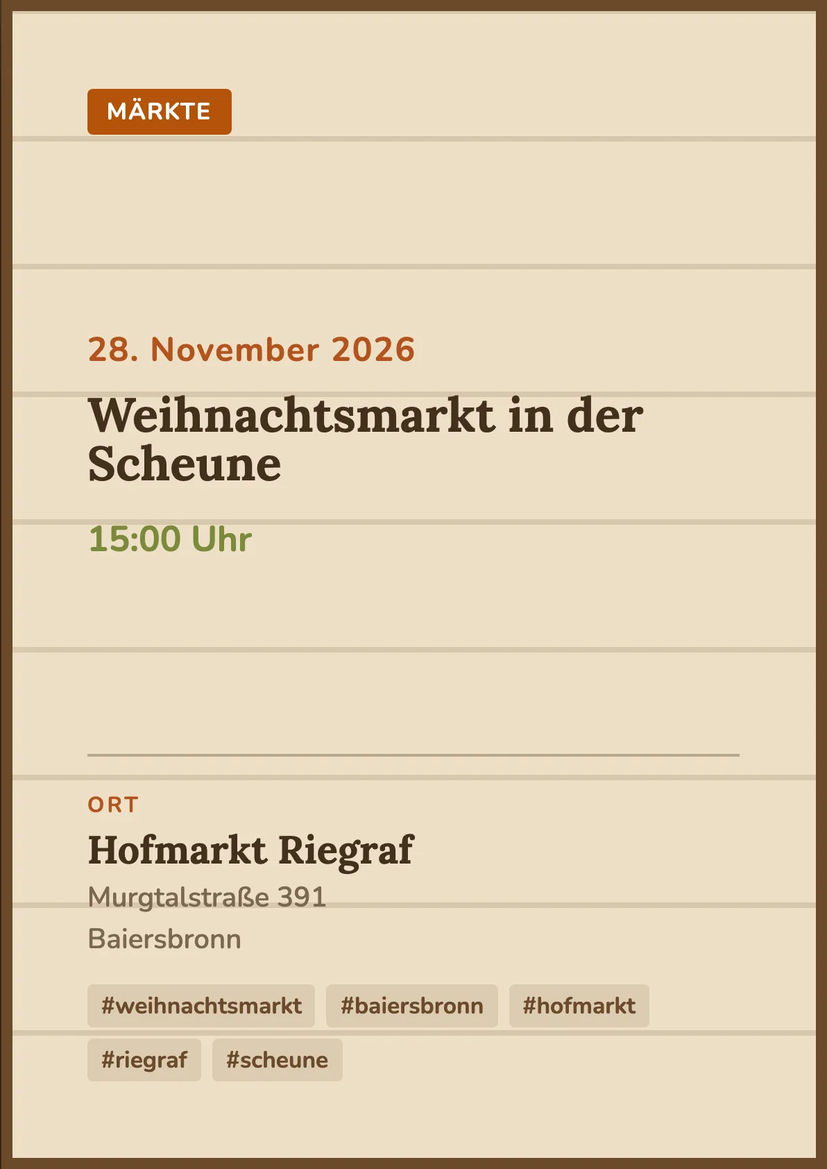 Veranstaltungsflyer
