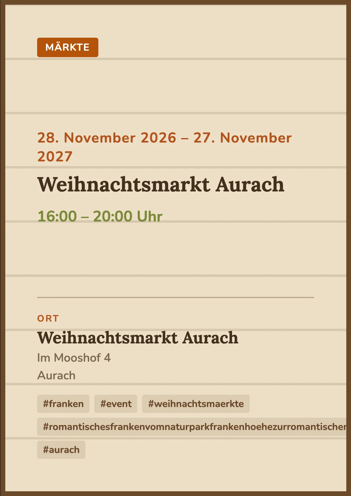 Veranstaltungsflyer