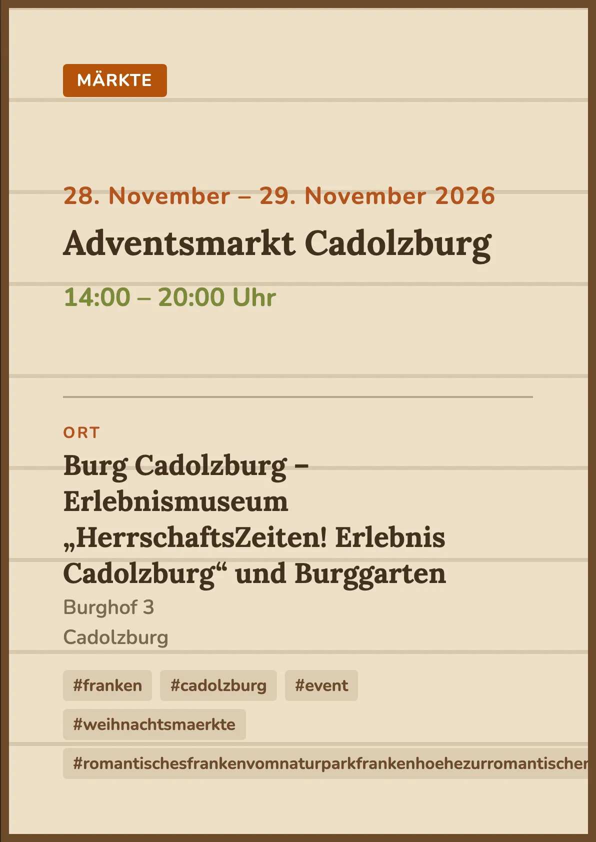 Veranstaltungsflyer