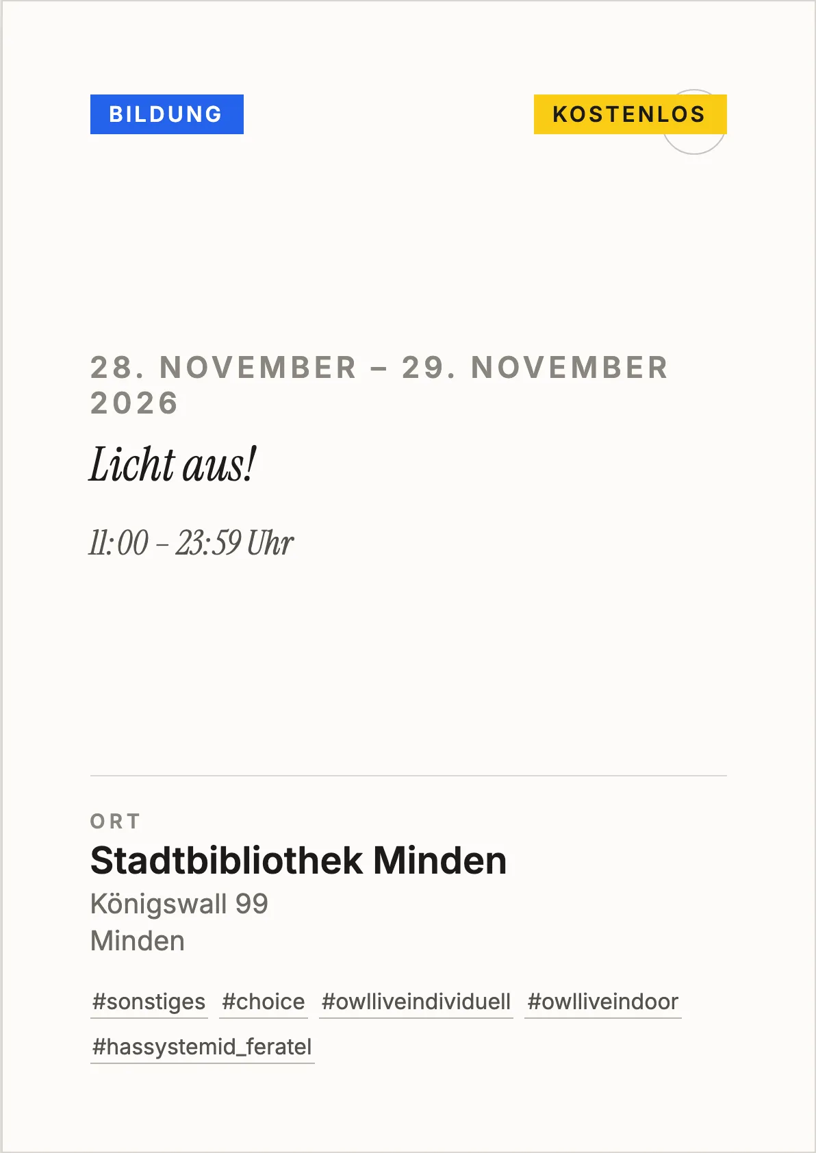 Veranstaltungsflyer