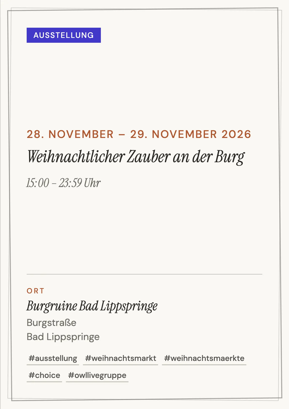 Veranstaltungsflyer