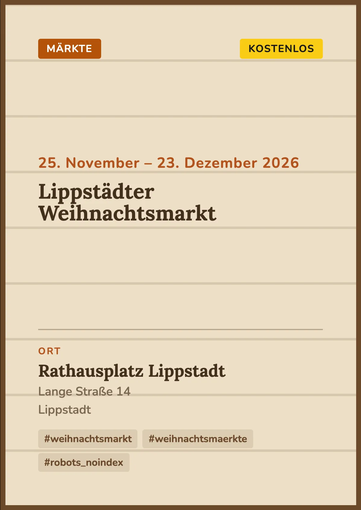 Veranstaltungsflyer