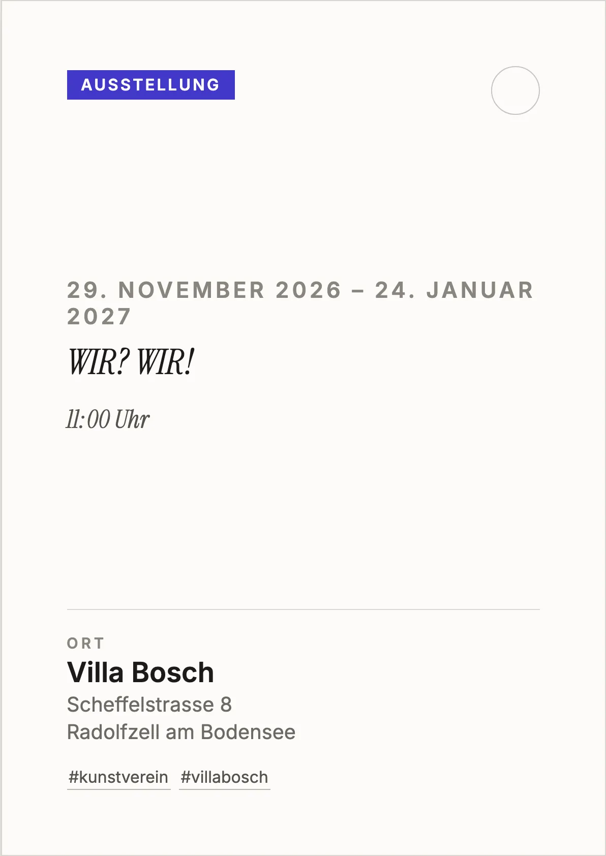 Veranstaltungsflyer