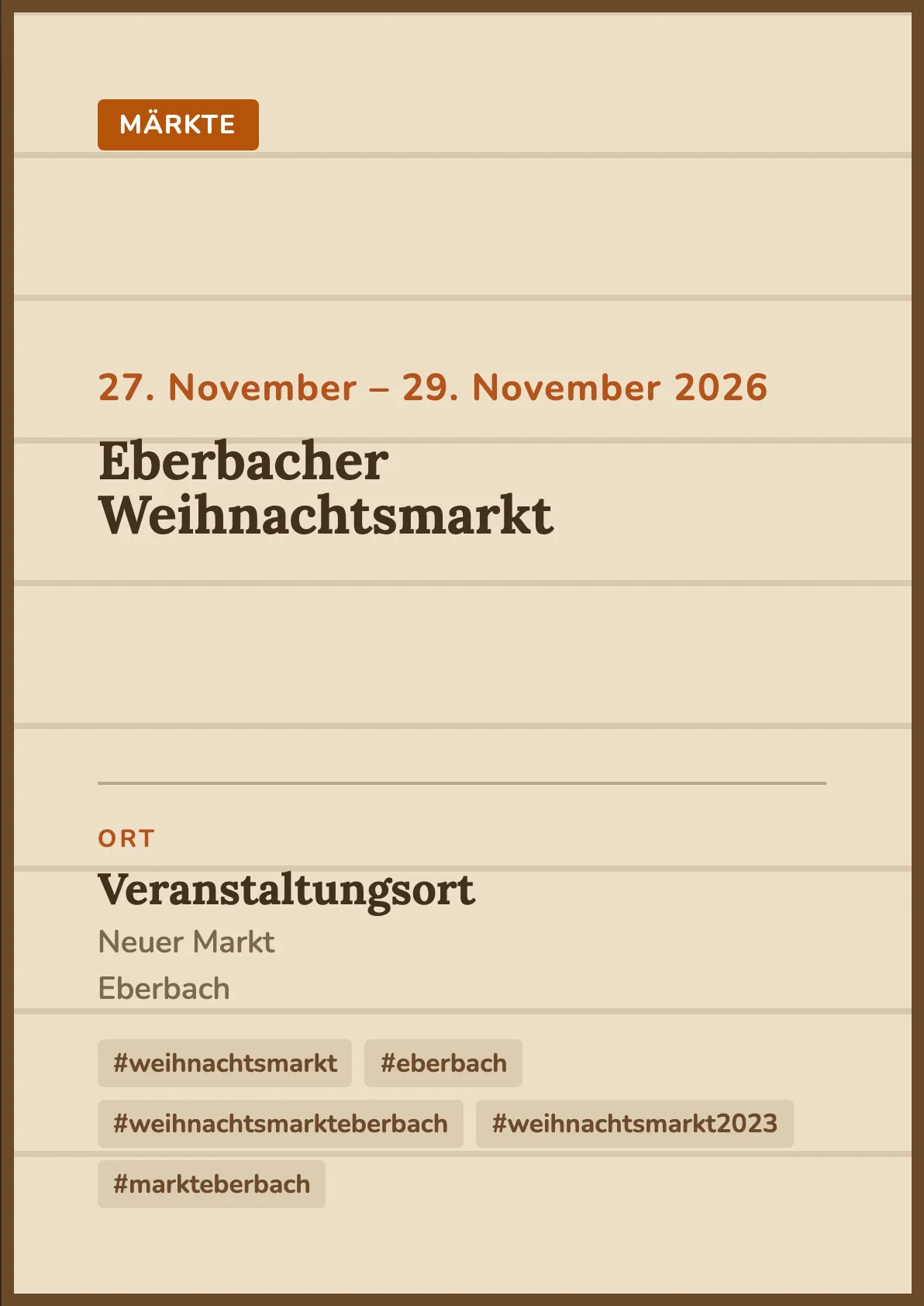 Veranstaltungsflyer