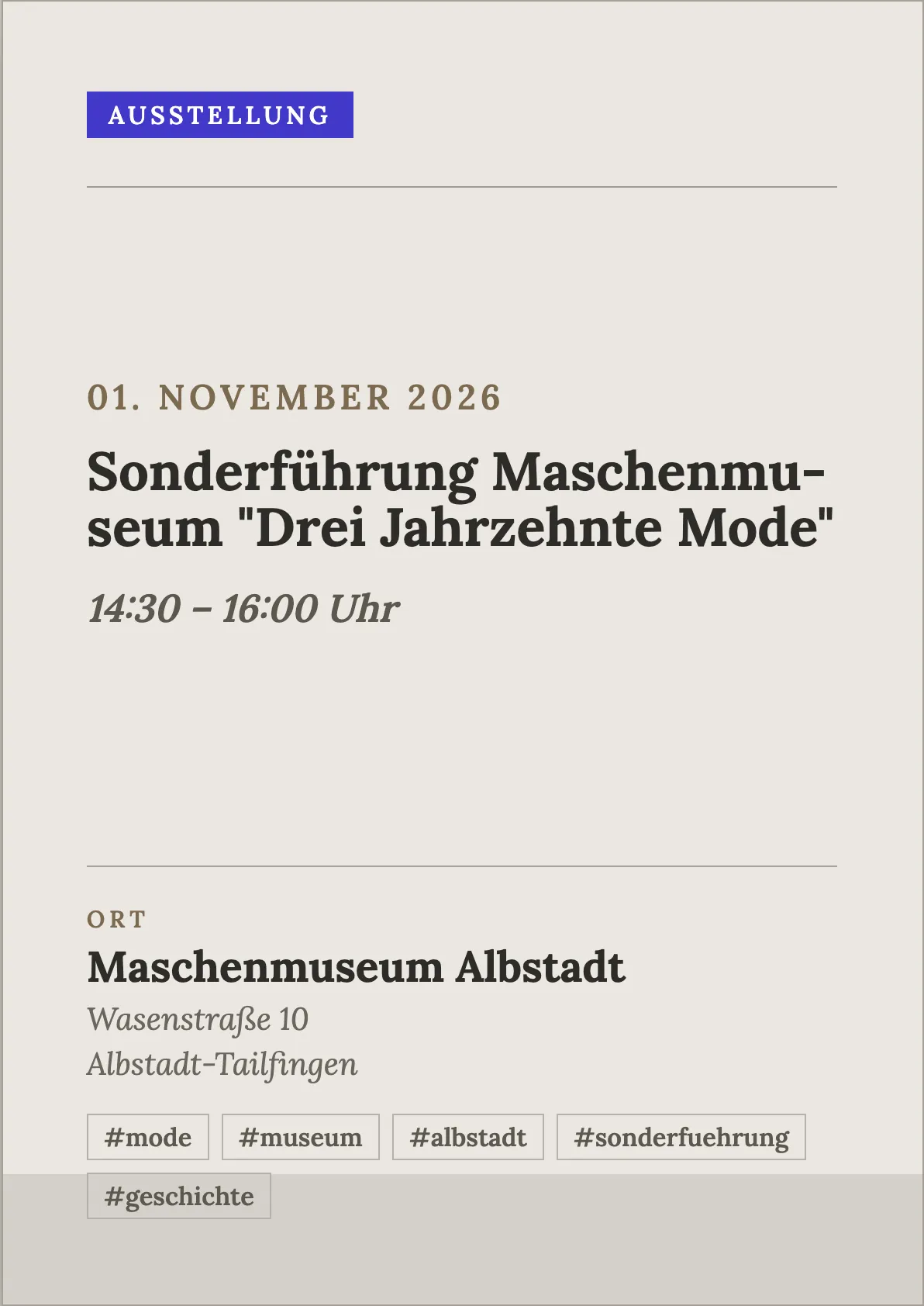 Veranstaltungsflyer