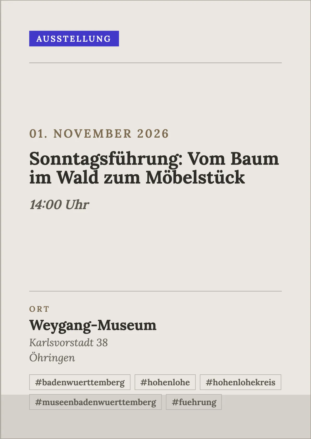 Veranstaltungsflyer