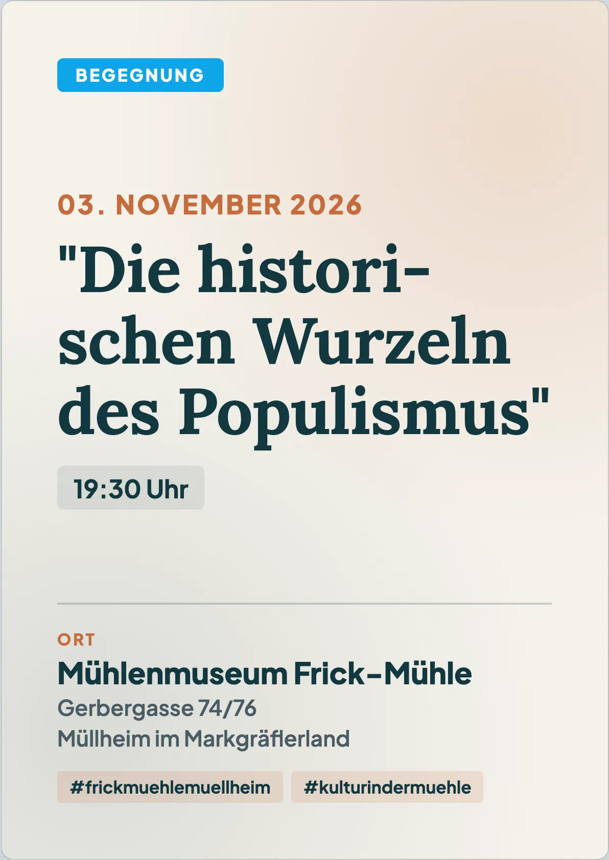 Veranstaltungsflyer