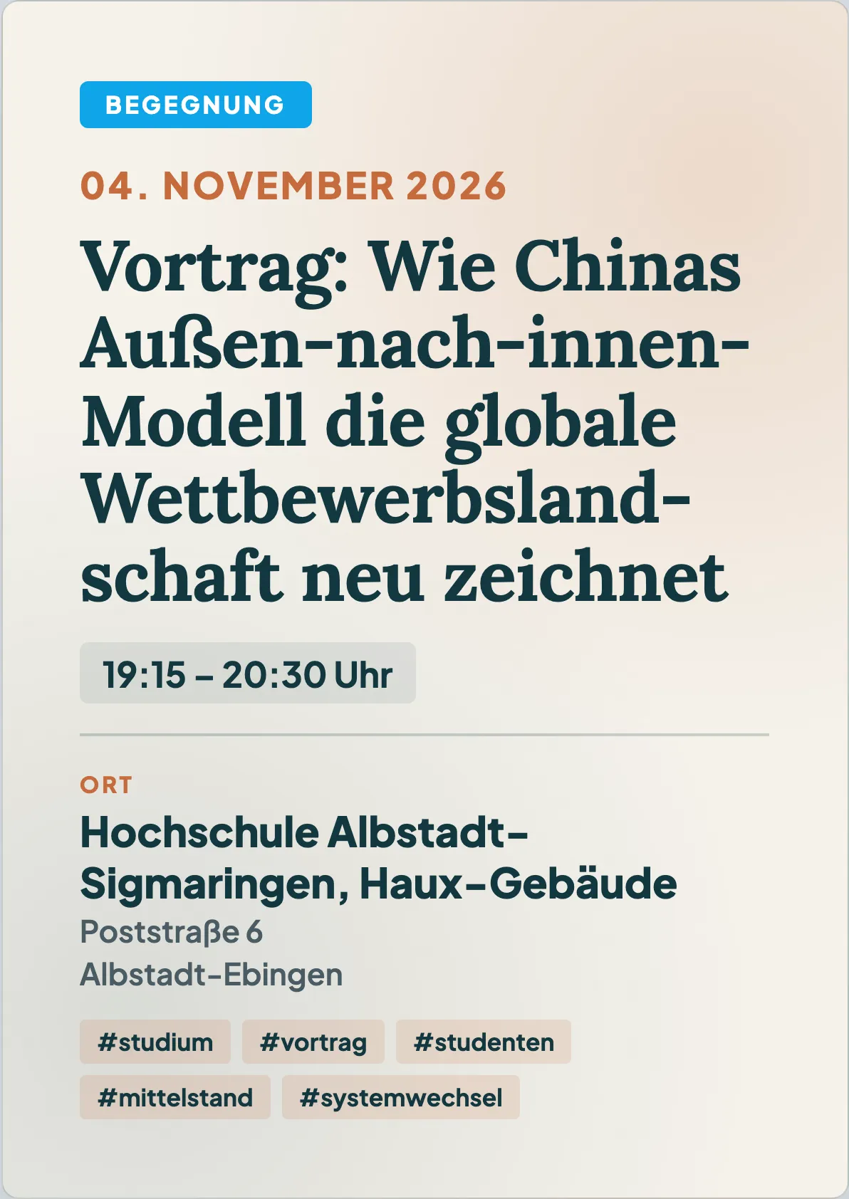 Veranstaltungsflyer