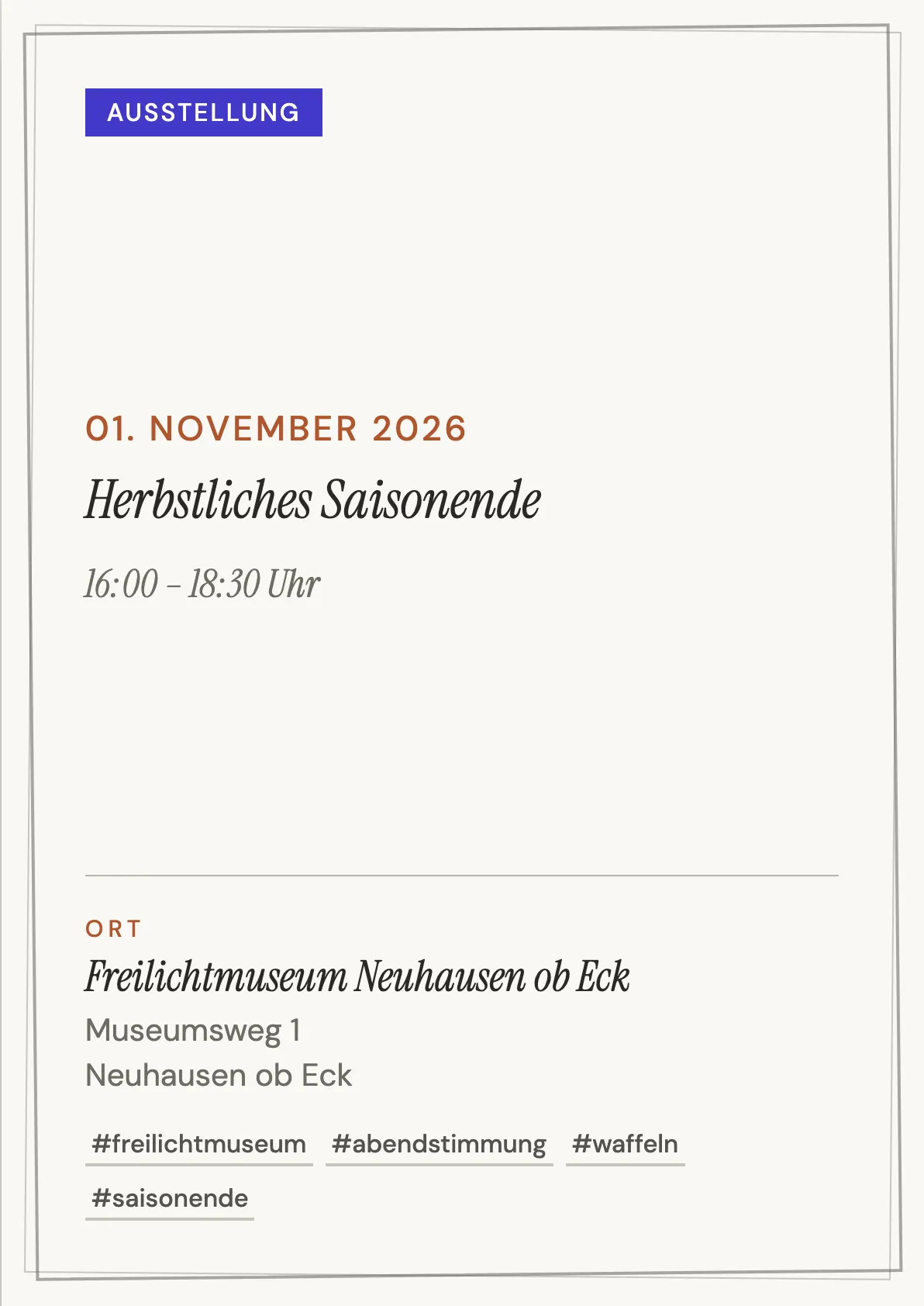 Veranstaltungsflyer