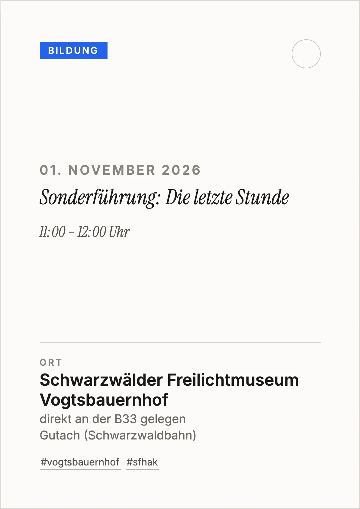 Veranstaltungsflyer
