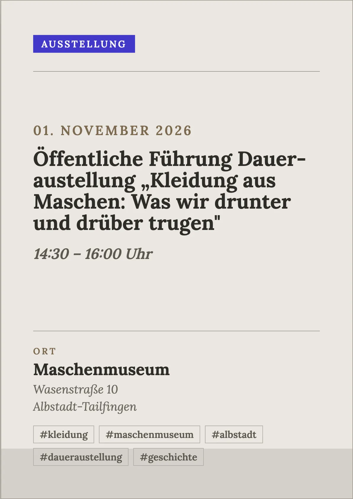 Veranstaltungsflyer