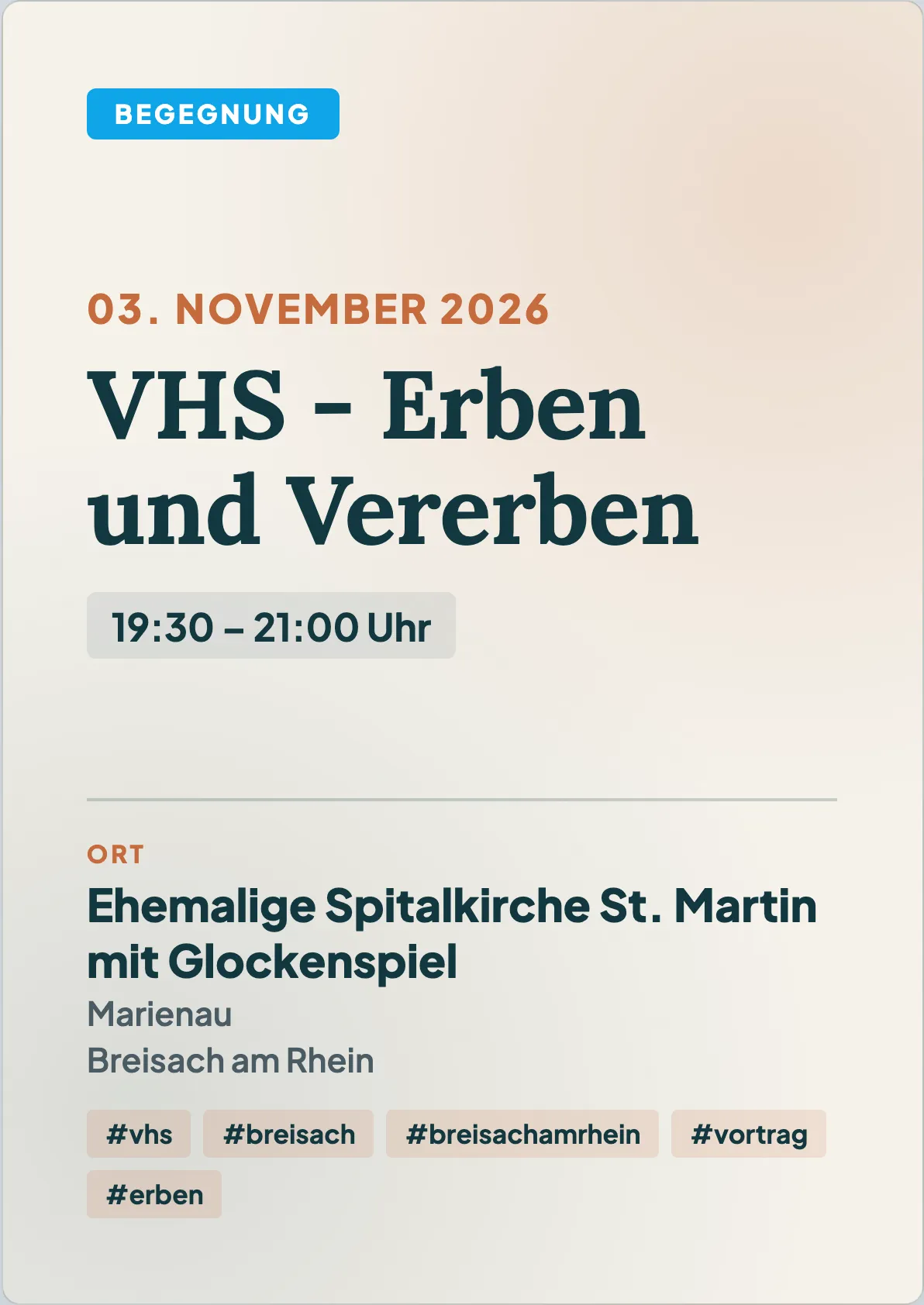 Veranstaltungsflyer