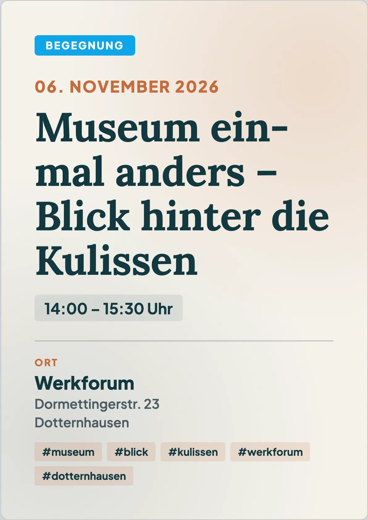 Veranstaltungsflyer