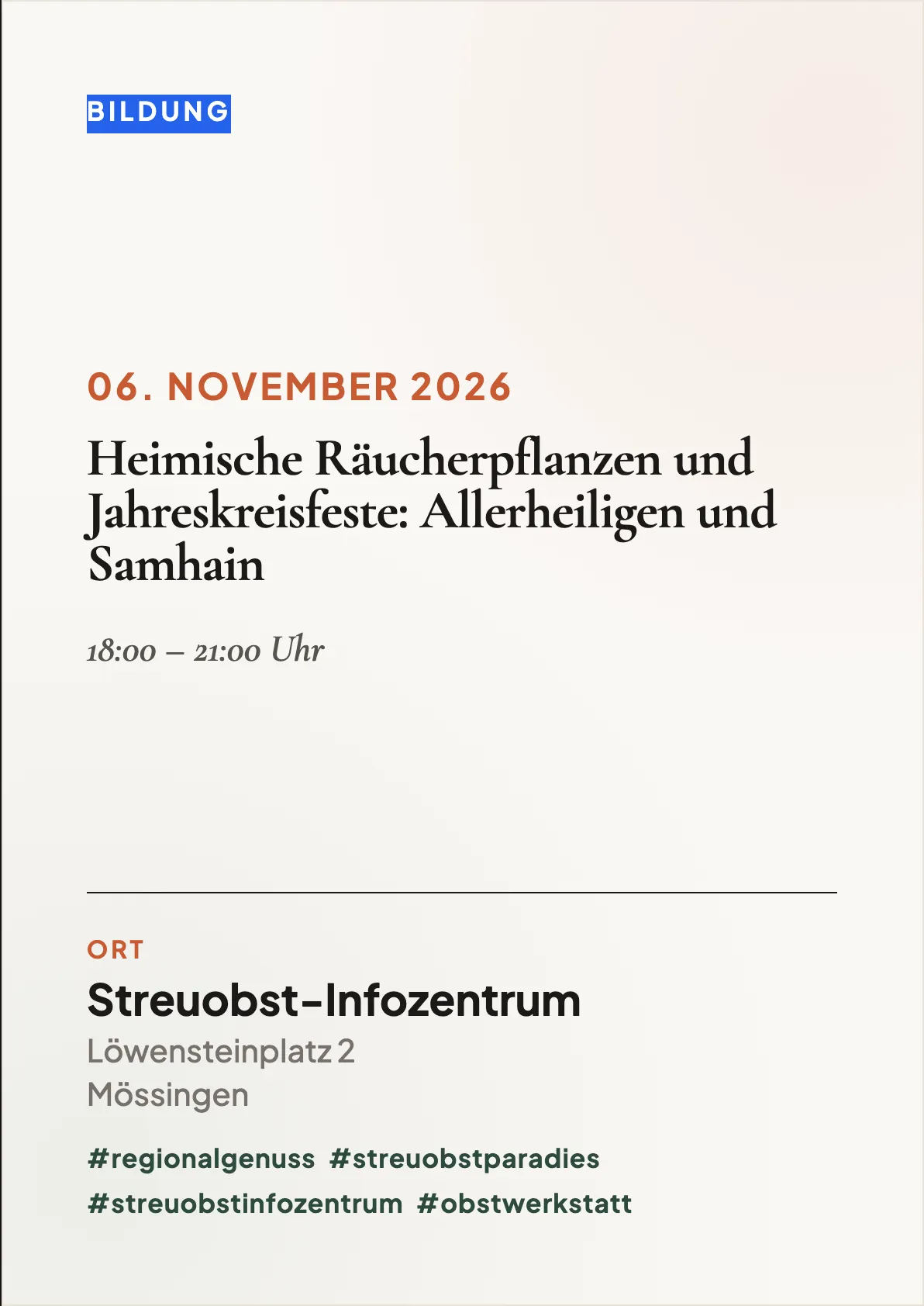 Veranstaltungsflyer