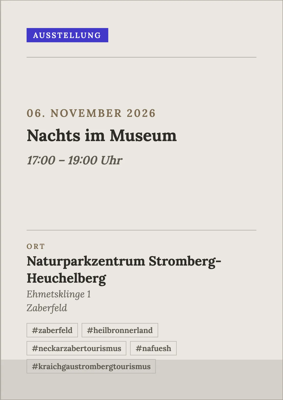 Veranstaltungsflyer