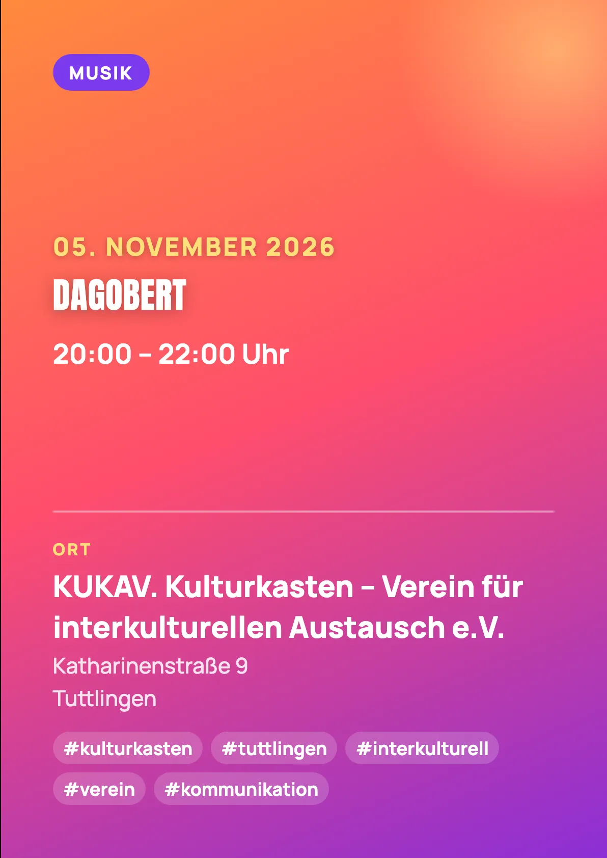 Veranstaltungsflyer