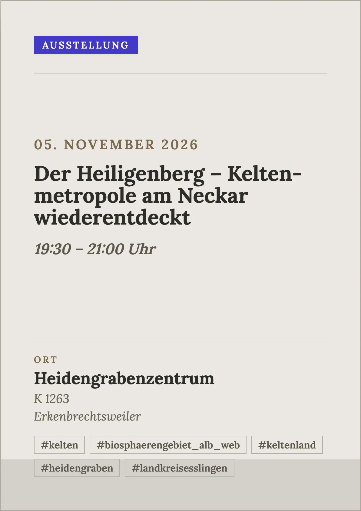 Veranstaltungsflyer