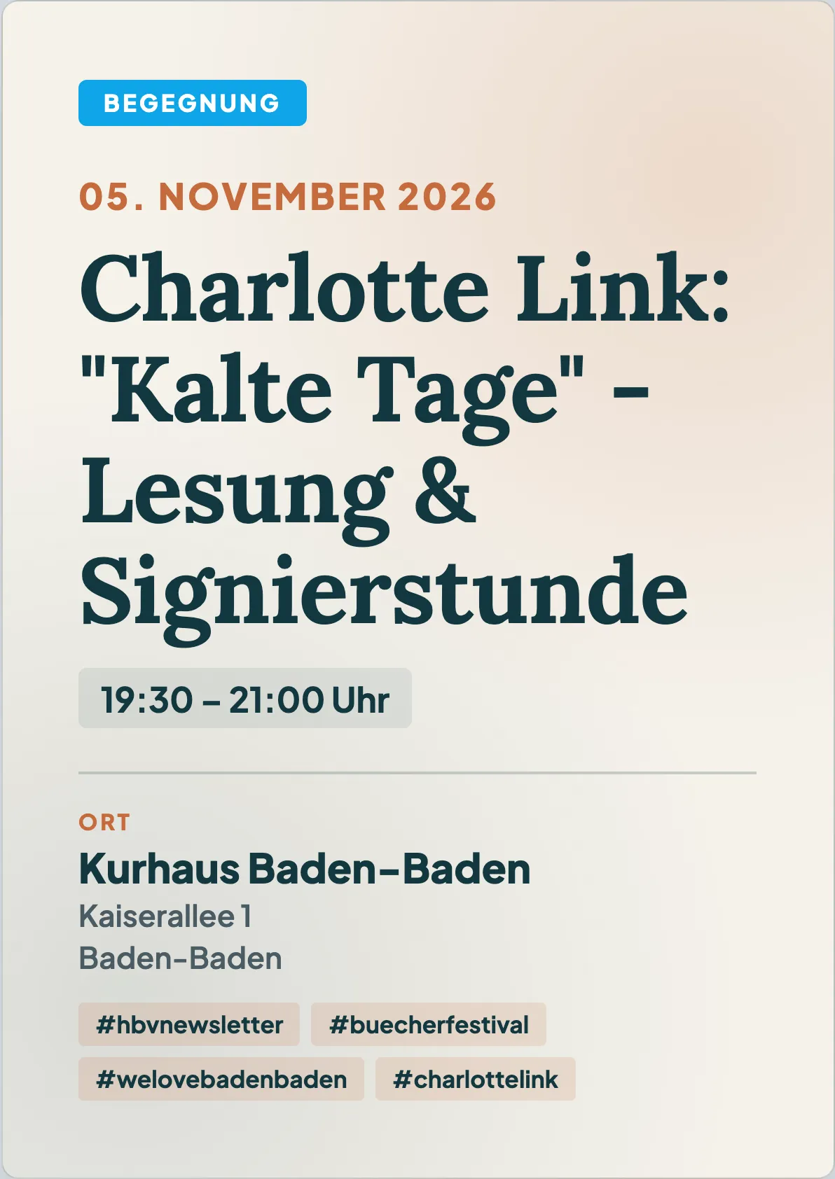 Veranstaltungsflyer